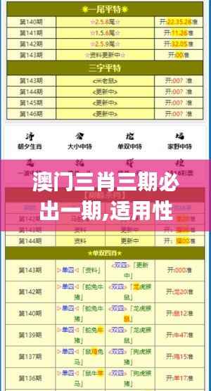 澳门三肖三期必出一期,适用性执行设计_4DM144.645-5