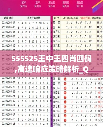 555525王中王四肖四码,高速响应策略解析_Q5.124