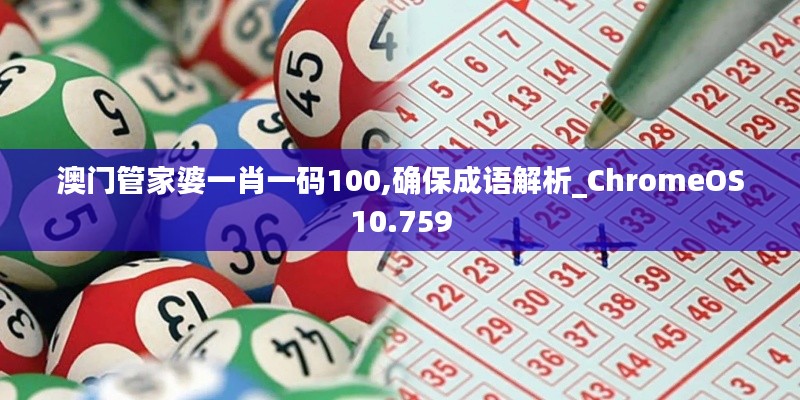澳门管家婆一肖一码100,确保成语解析_ChromeOS10.759