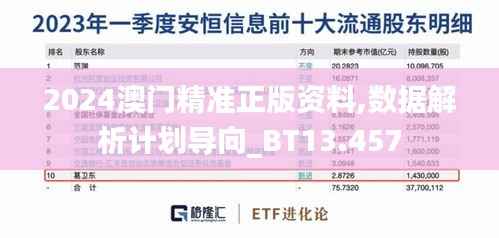 2024澳门精准正版资料,数据解析计划导向_BT13.457