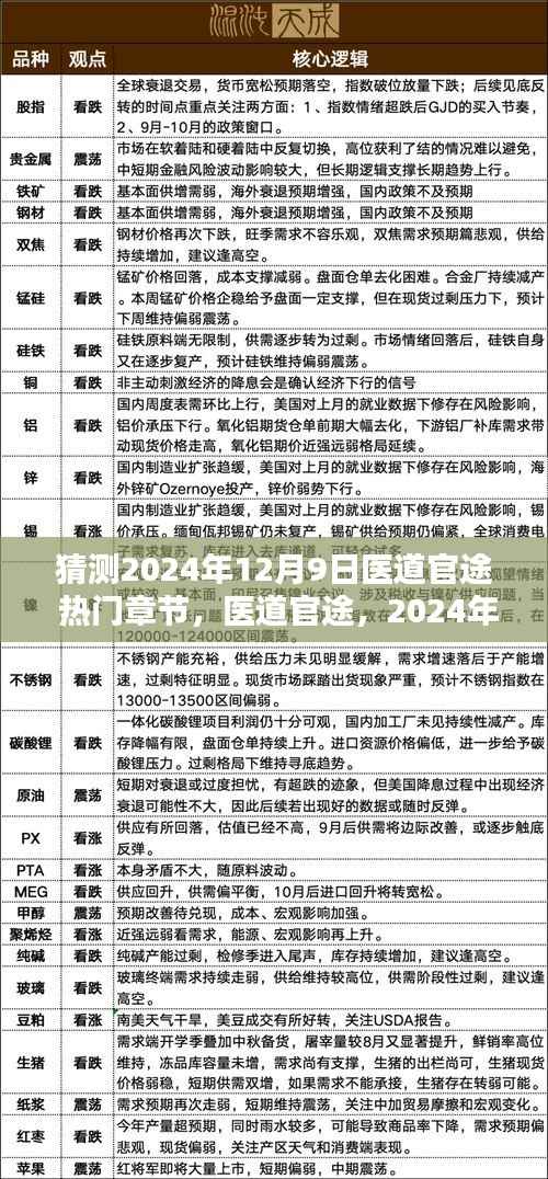 医道官途,2024年12月9日热门章节探微