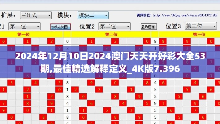 2024年12月10日2024澳门天天开好彩大全53期,最佳精选解释定义_4K版7.396