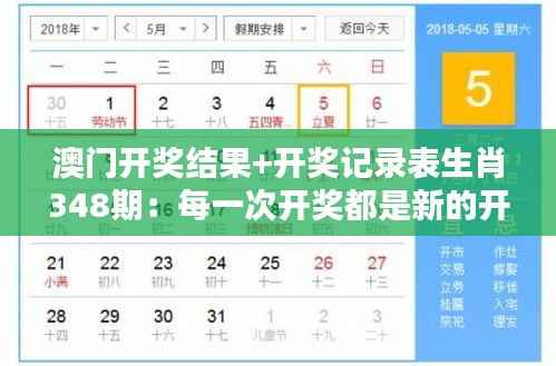 澳门开奖结果+开奖记录表生肖348期:每一次开奖都是新的开始