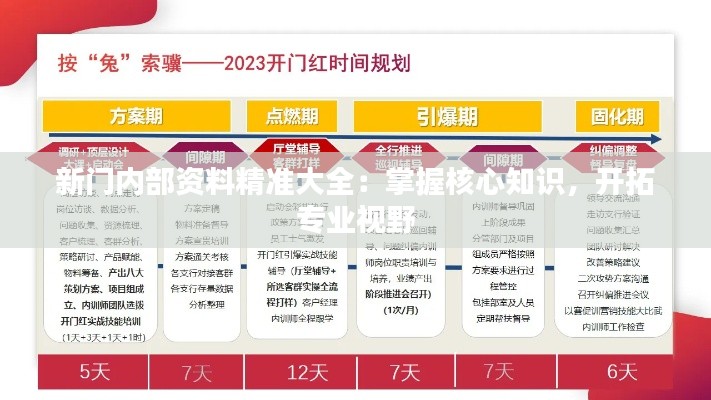 新门内部资料精准大全:掌握核心知识,开拓专业视野