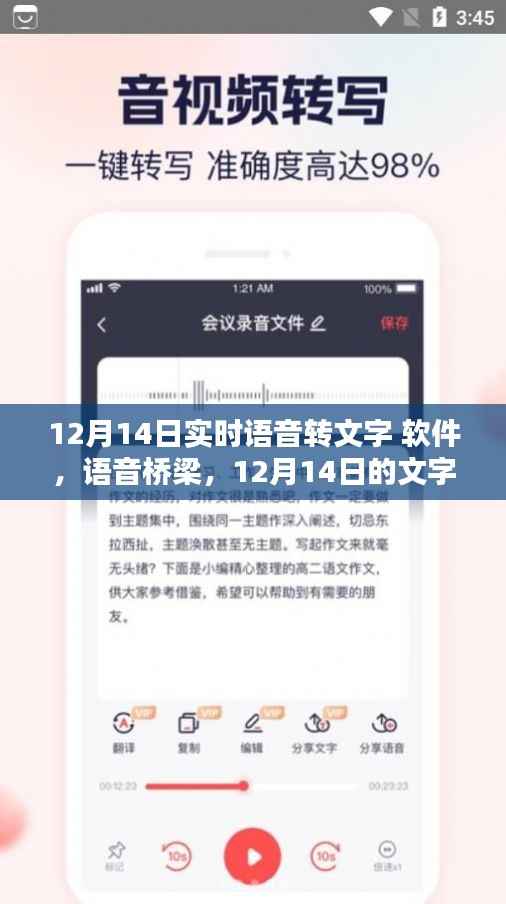 语音桥梁,文字魔法与友情暖流在语音转文字软件中的展现(12月14日)