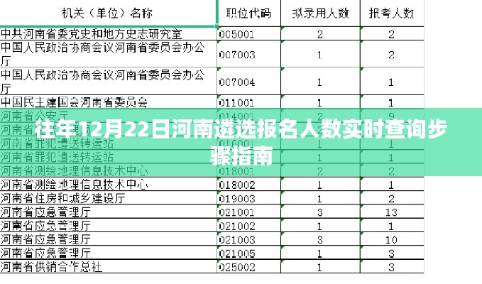 河南遴选报名人数实时查询步骤指南,历年12月22日数据汇总