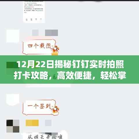 揭秘钉钉实时拍照打卡攻略,高效便捷,轻松掌握技巧