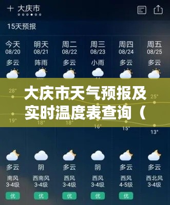 大庆市最新天气预报及实时温度查询(XX月XX日)