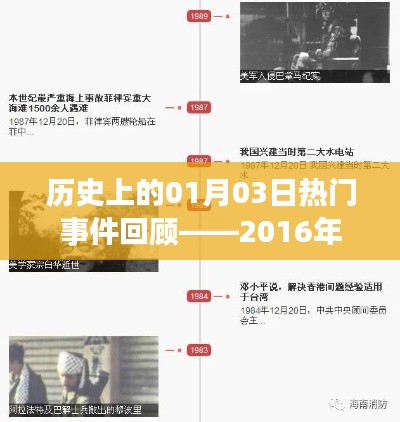 历史热门事件回顾,2016年1月3日这一天的大事记