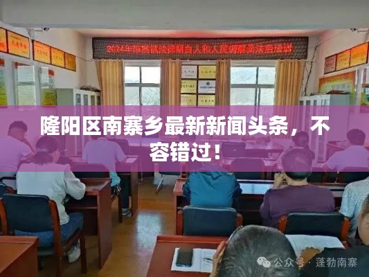 隆阳区南寨乡最新新闻头条,不容错过!