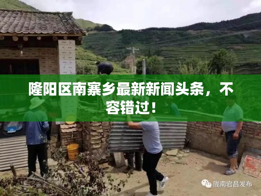 隆阳区南寨乡最新新闻头条,不容错过!