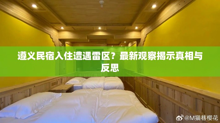 遵义民宿入住遭遇雷区?最新观察揭示真相与反思