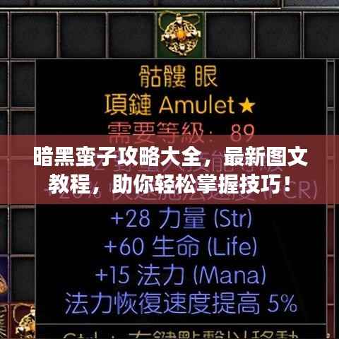 暗黑蛮子攻略大全,最新图文教程,助你轻松掌握技巧!