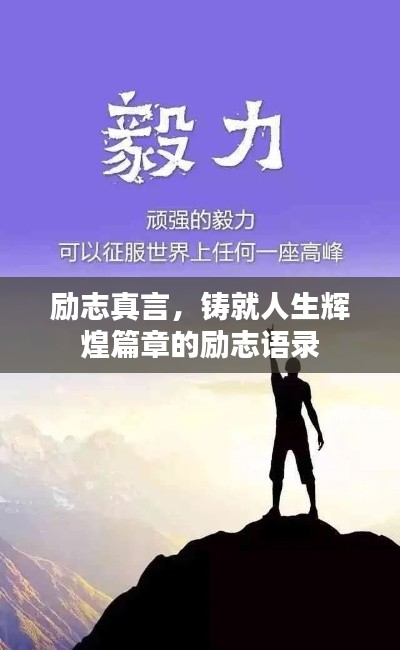 励志真言,铸就人生辉煌篇章的励志语录
