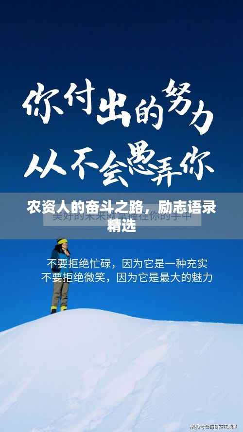 农资人的奋斗之路,励志语录精选