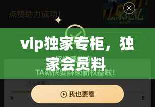 vip独家专柜,独家会员料