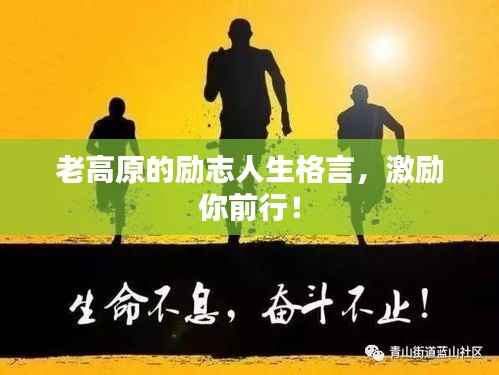 老高原的励志人生格言,激励你前行!