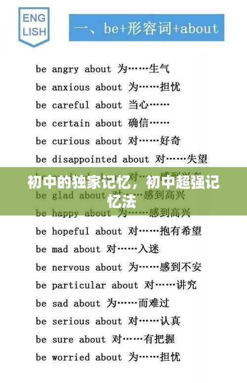 初中的独家记忆,初中超强记忆法