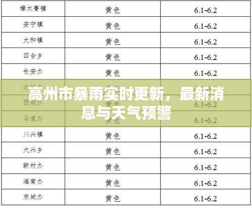 高州市暴雨实时更新,最新消息与天气预警
