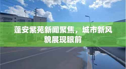 蓬安紫苑新闻聚焦,城市新风貌展现眼前