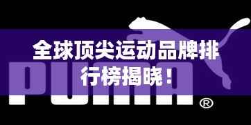 全球顶尖运动品牌排行榜揭晓!