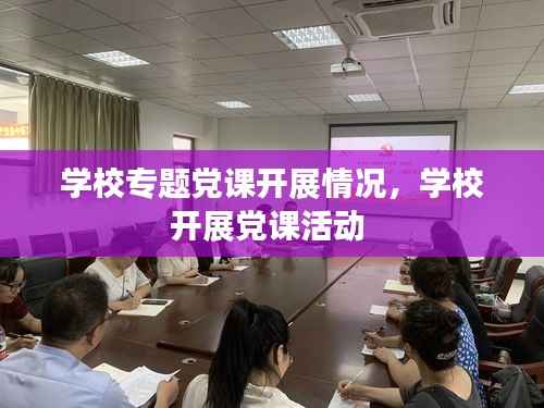 学校专题党课开展情况,学校开展党课活动