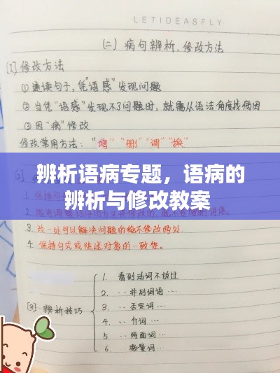 辨析语病专题,语病的辨析与修改教案
