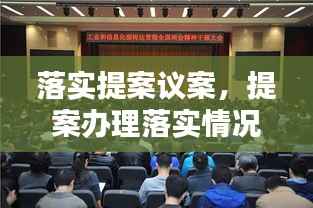 落实提案议案,提案办理落实情况