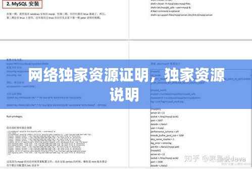 网络独家资源证明,独家资源说明