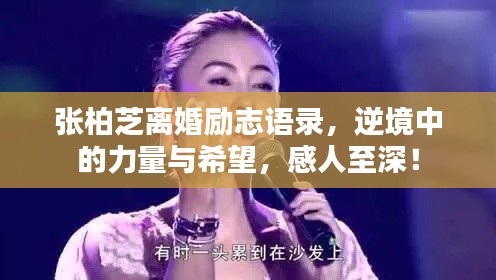 张柏芝离婚励志语录,逆境中的力量与希望,感人至深!